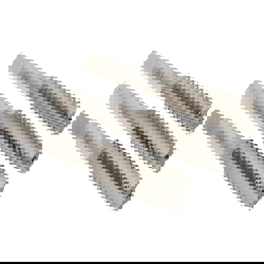 Tap Set: M18 x 2.5 Metric Coarse, 4 Flute, Bottoming Plug & Taper, High Speed Steel, Bright Finish