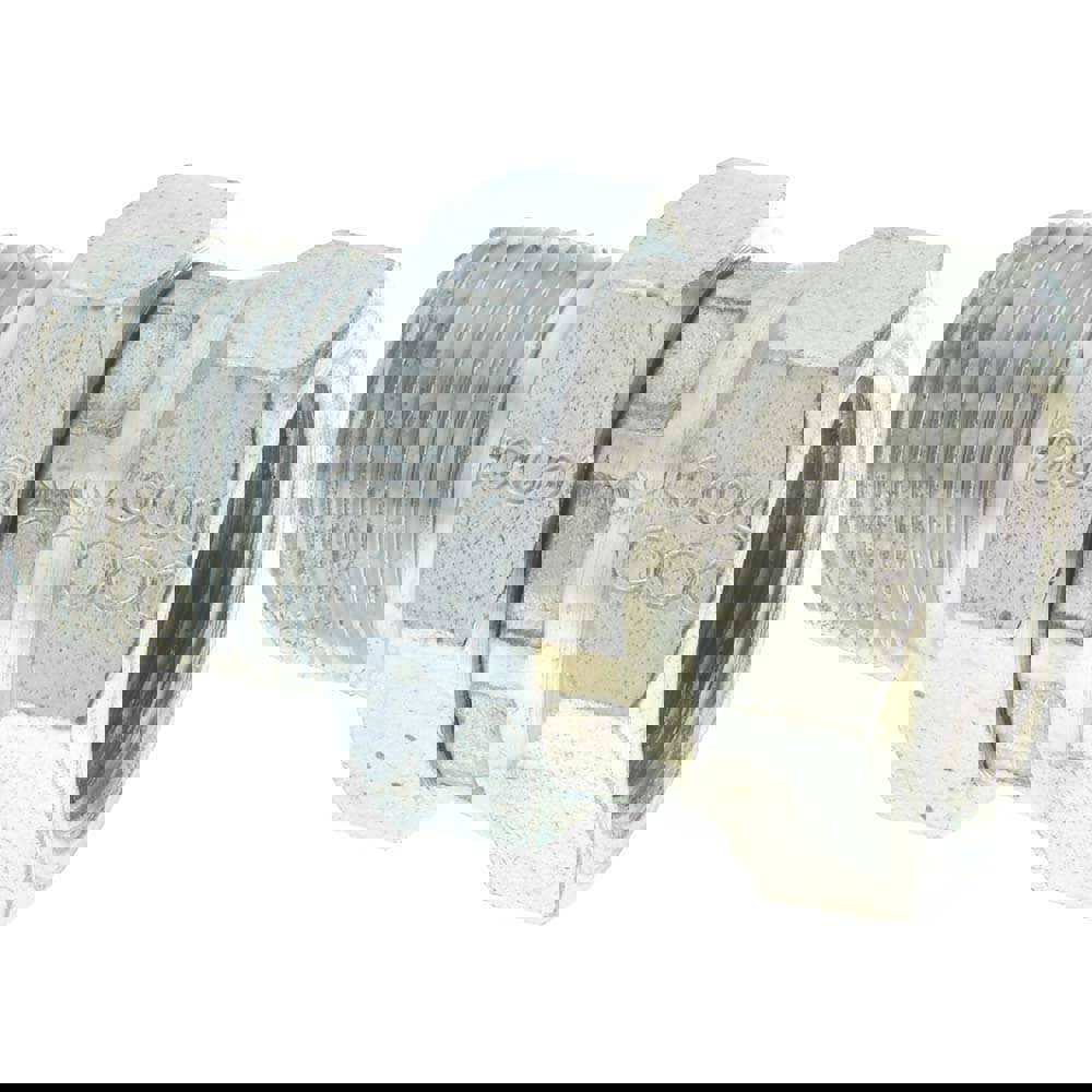 Industrial Pipe Adapter: 3/8-18 Female Thread, 3/8-18 Male Thread, MNPT x FNPSM