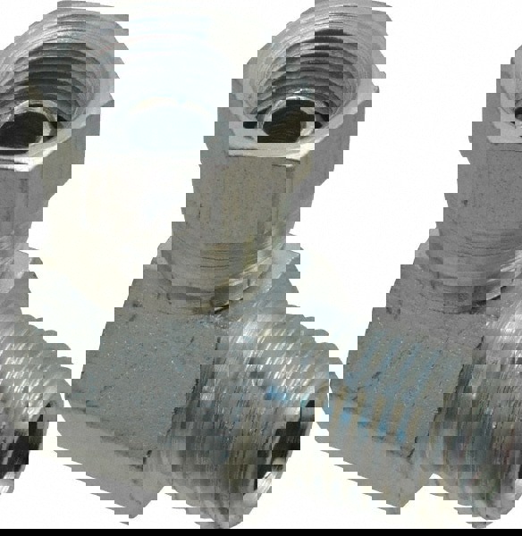 Industrial Pipe 90 &deg; Elbow Adapter: 1/4-18 Female Thread, 1/4-18 Male Thread, FNPSM x MNPT