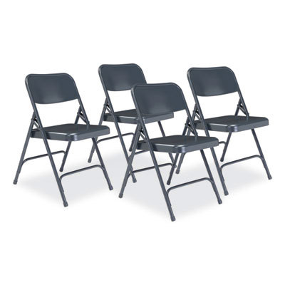 Folding Chairs; Material: Steel ; Seat Color: Char-Blue ; UNSPSC Code: 56101542