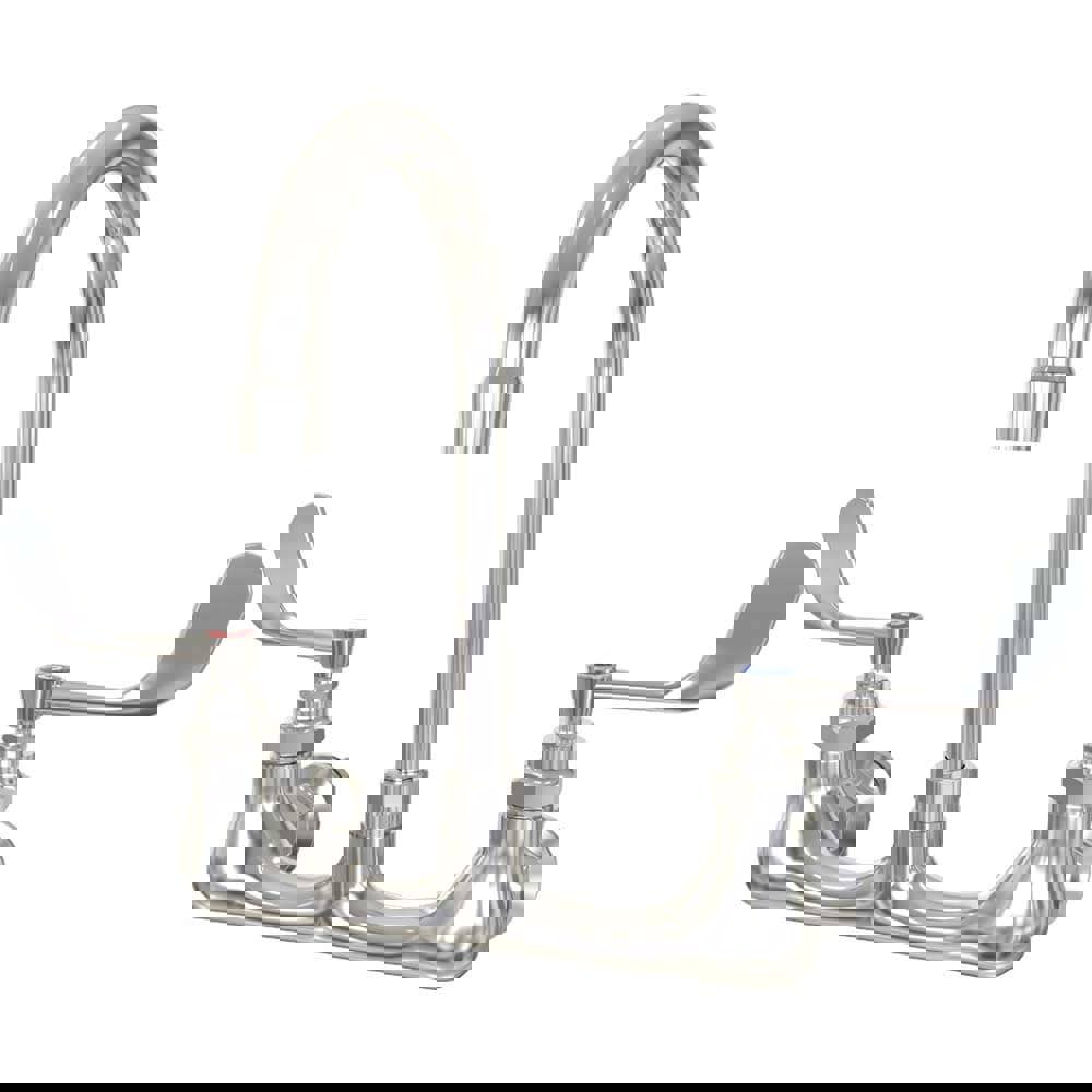 Industrial & Laundry Faucets; Type: Low Flow Faucet ; Style: Splash Mount ; Spout Type: Swivel ; Design: Swivel Spout Faucet ; Handle Type: Blade ; Spout Size: 10 (Inch)