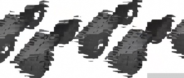 2.87 Inch Outside Width x 1.38 Inch Outside Height, Cable and Hose Carrier Plastic Open Mounting Bracket Set