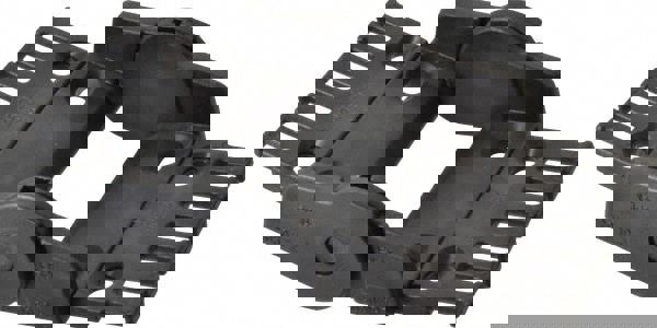 2.87 Inch Outside Width x 1.38 Inch Outside Height, Cable and Hose Carrier Plastic Open Mounting Bracket Set