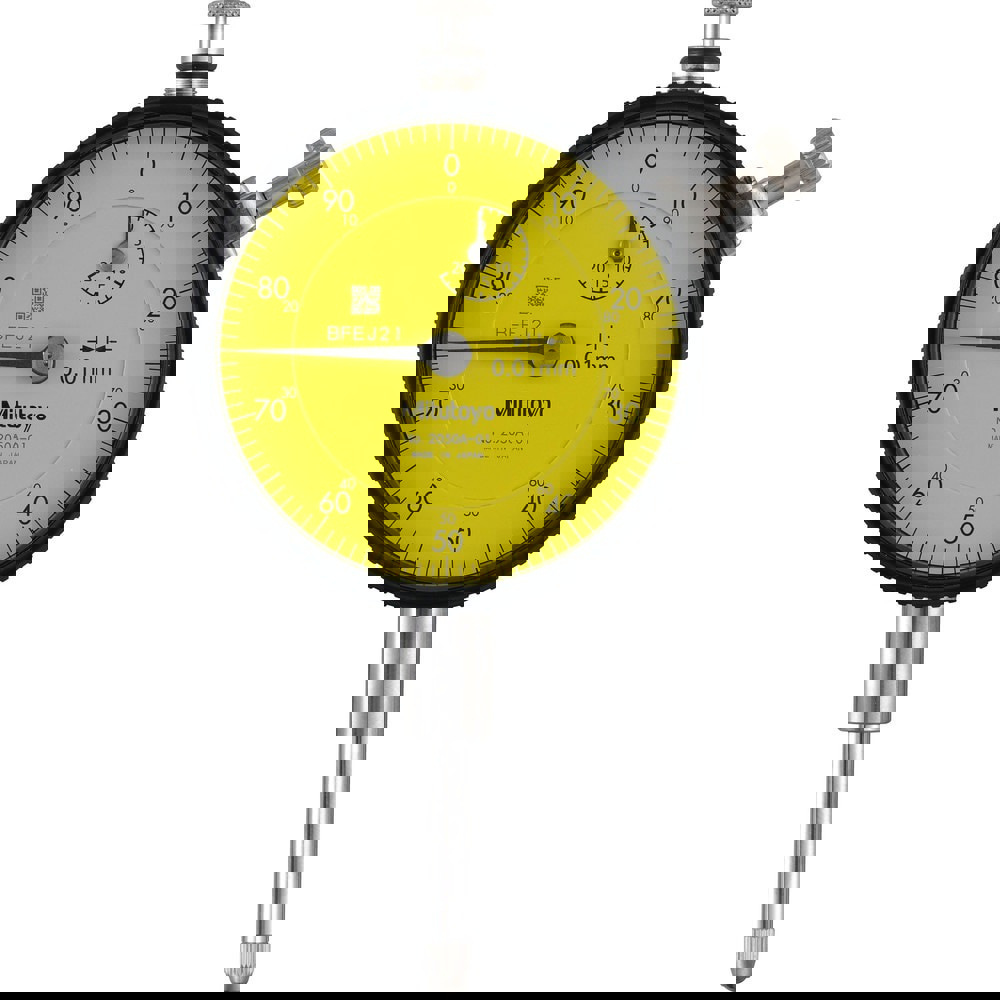 Dial Drop Indicators; Accuracy (mm): 0.01 ; Back Type: Lug ; Indicator Style: Plunger ; Bearing Type: Plain ; Minimum Measurement (mm): 0.00 ; Minimum Measurement (Decimal Inch): 0.0000