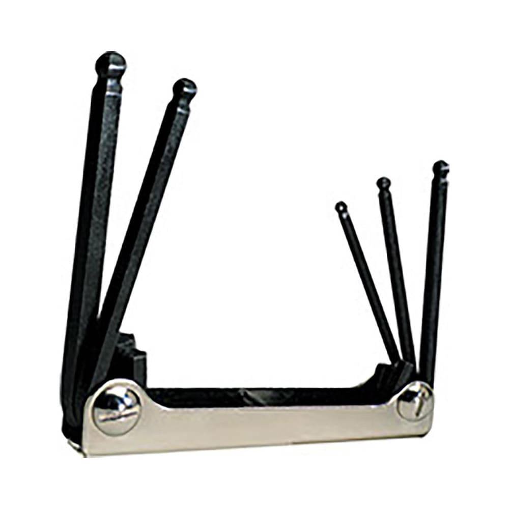 5 Piece Fold-Up Ball End Hex Key Set