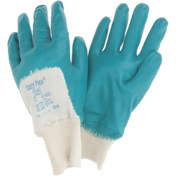 Cut, Puncture & Abrasion-Resistant Gloves: Easy Flex 47-200, ANSI Cut A1, ANSI Puncture 2, Nitrile, Cotton