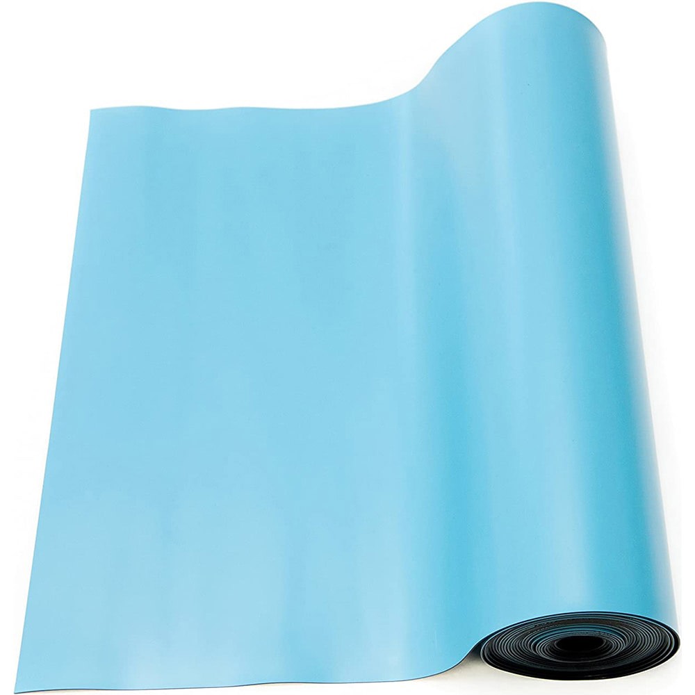 Anti-Static Table Mat: Rubber, 10' OAL, 2' OAW, 0.08