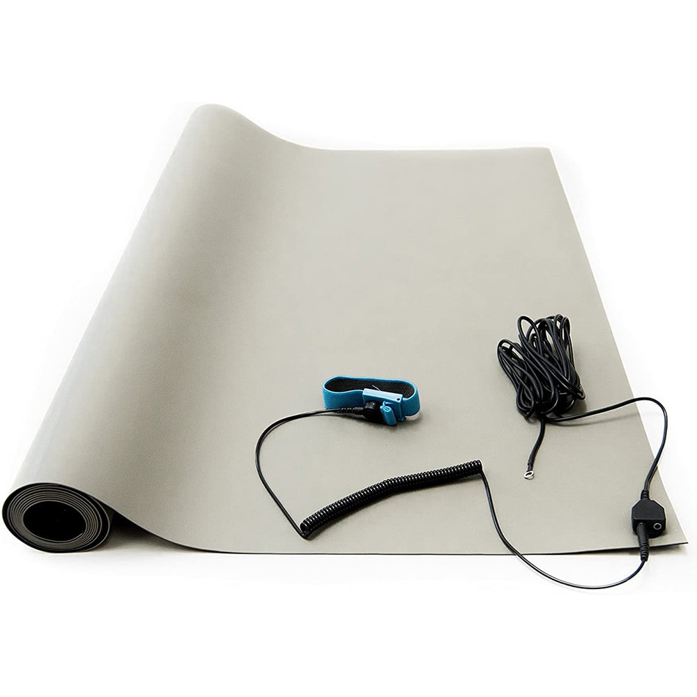 Anti-Static Table Mat: Rubber, 4' OAL, 3' OAW, 0.06