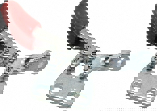 Manual Hold-Down Toggle Clamp: Horizontal, 60 lb Capacity, Solid Bar, Straight Base