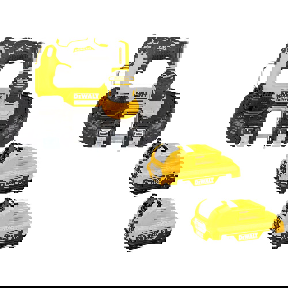 Cordless Portable Bandsaws; Voltage: 12.00 ; Maximum Depth of Cut (Decimal Inch): 1-3/4 ; Low Speed (SFPM): 0 ; Cutting Capacity - Round: 3 ; Cutting Capacity - Rectangular: 1-3/4 ; Number Of Speeds: Variable