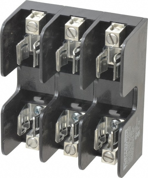 3 Pole, 250 VAC/VDC, 60 Amp, Screw Mount Fuse Block
