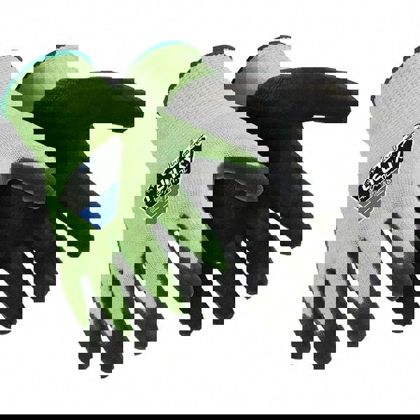 Cut & Puncture-Resistant Gloves: Size M, ANSI Cut A9, ANSI Puncture 5, Polyurethane, HPPE