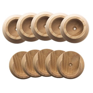 WOOD CLST ROD SOC F/ 3/8 POLE 5 PK