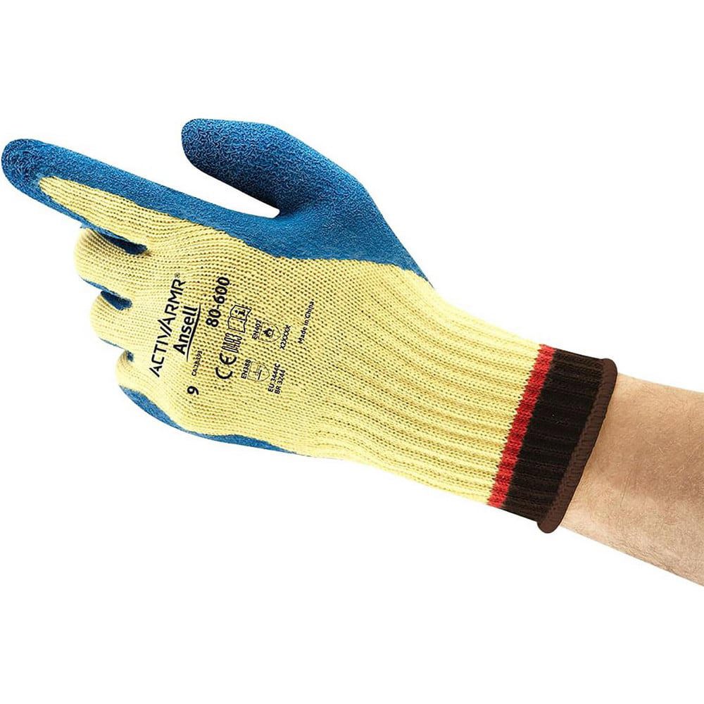 Series 80-600 Puncture-Resistant Gloves: Size Large, ANSI Cut N/A, Latex,