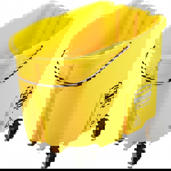 Mop Buckets & Wringers; Bucket Color: Yellow; Features: 80% Less Splashing; Reducing Splash up to 80% Versus Leading Competitors; Molded-in WaveBrake Baffles Disrupt Wave Formation; Convenient Drain Foot-Operated Drain; Bucket Material: Plastic; Overall L