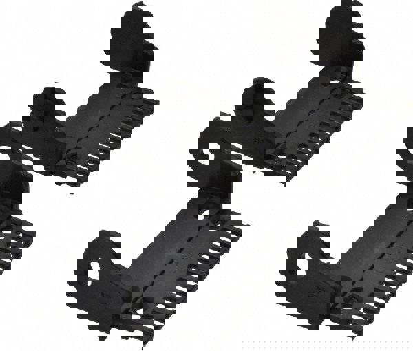 3.36 Inch Outside Width x 1.38 Inch Outside Height, Cable and Hose Carrier Plastic Open Mounting Bracket Set