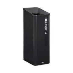 Recycling Container: 15 gal, Square, Black