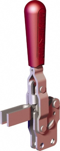 Manual Hold-Down Toggle Clamp: Vertical, 375.43 lb Capacity, U-Bar, Straight Base