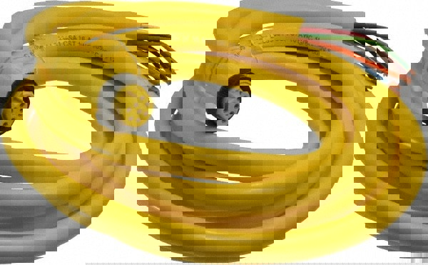 7 Amp, Female Straight to Pigtail Cordset Sensor and Receptacle