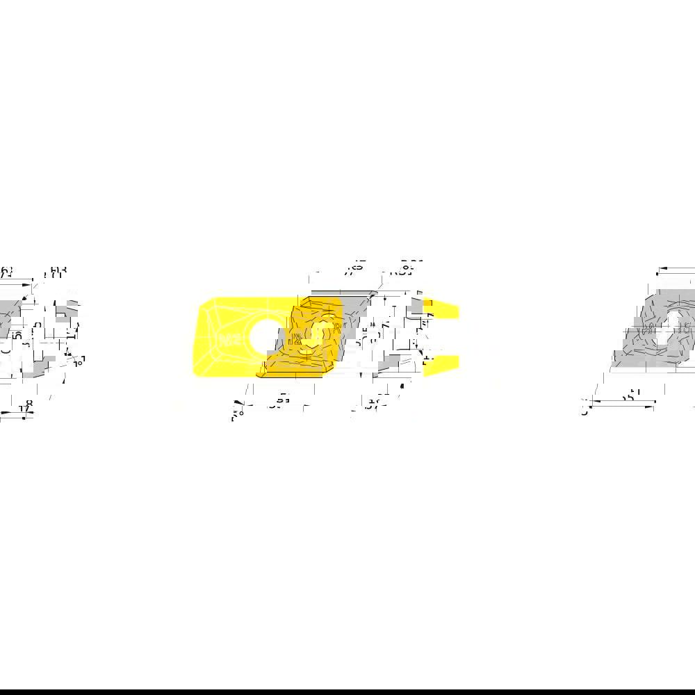 Milling Insert: APMT1604PDER-M2, VP15TF, Solid Carbide