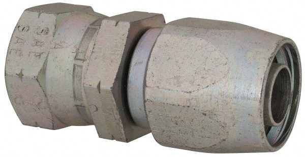 Hydraulic Hose Straight Female SAE 45 &deg; Swivel Fitting: 12 mm, 1-1/16-14, 2,250 psi