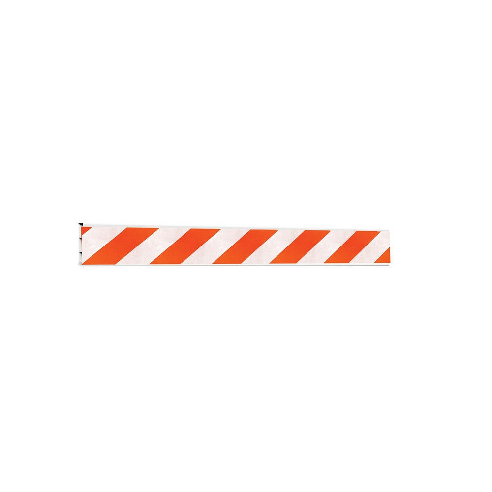 Pedestrian Barrier I-Beam Board: Plastic, White, Use with Plasticade A-Frame Barricade