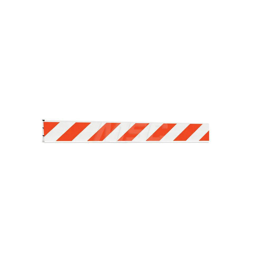 Pedestrian Barrier I-Beam Board: Plastic, White, Use with Plasticade A-Frame Barricade