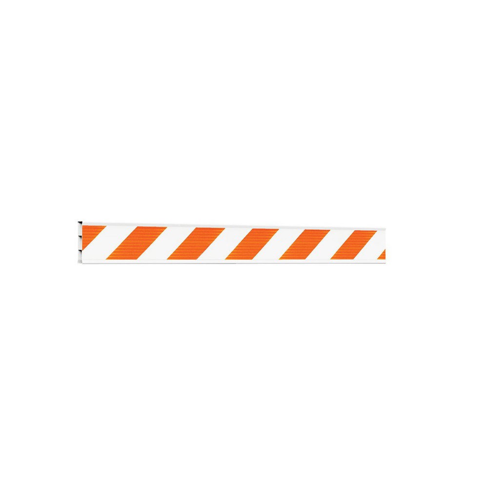 Pedestrian Barrier I-Beam Board: Plastic, White, Use with Plasticade A-Frame Barricade