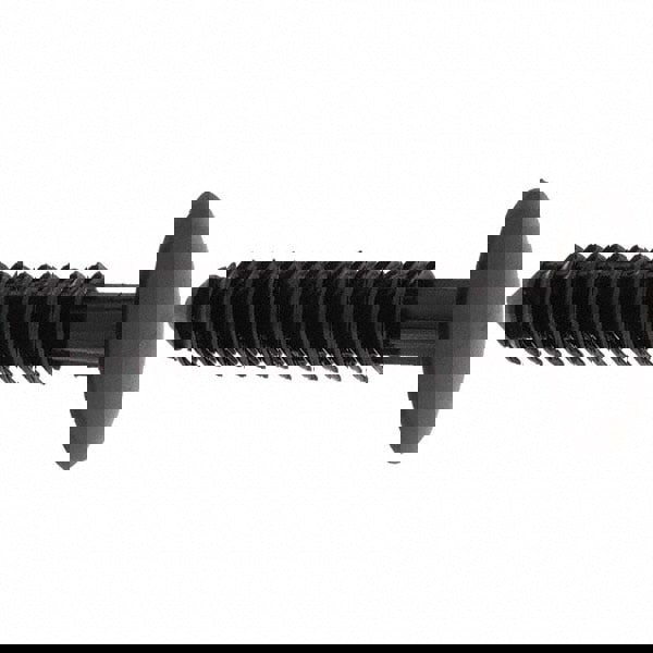 6mm Hole Diam, 43mm OAL, Ratchet Shank, Plastic Panel Rivet