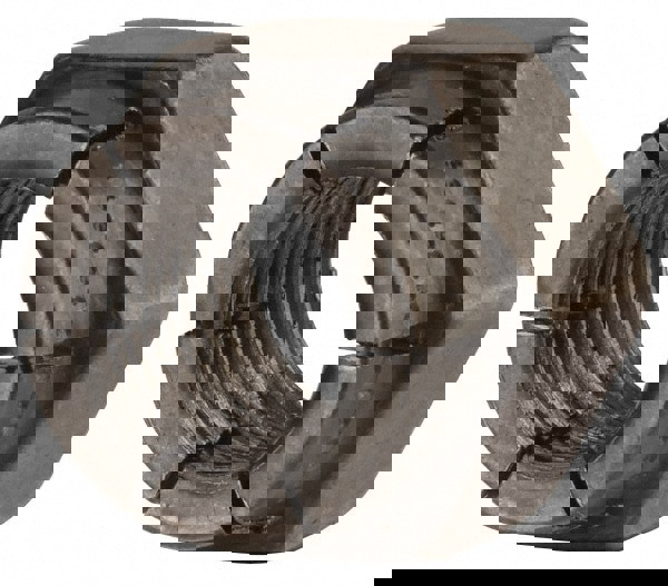 Hex Lock Nut: Expanding Flex Top, 3/8-24, Grade 2 Steel, Bright/Uncoated