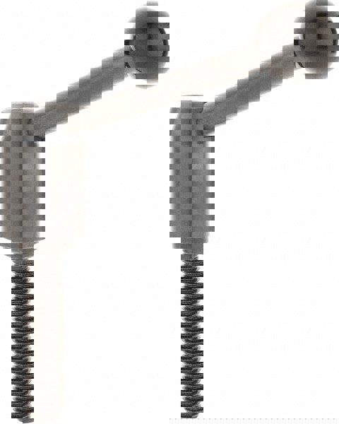 Metric Size Threaded Stud Adjustable Clamping Handle: M20 x 2.50 Thread, 28 mm Hub Dia, Steel