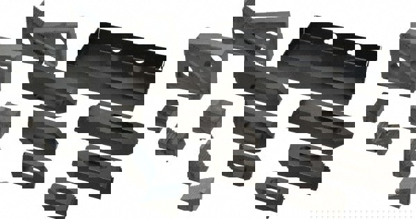 Fixture Clamp Step Block & Clamp Set: 13 Pc, 1/2 Stud Thread, 1