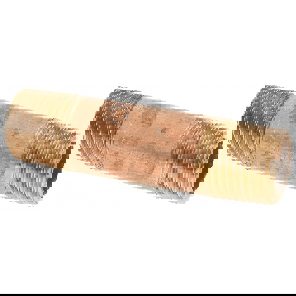 Brass Pipe Nipple: Threaded on Both Ends, 1-1/2