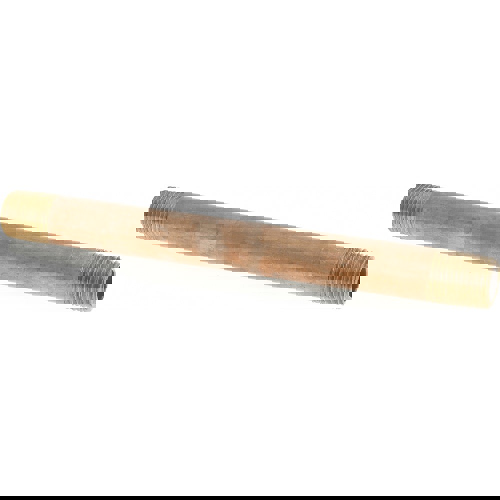 Brass Pipe Nipple: Threaded on Both Ends, 4