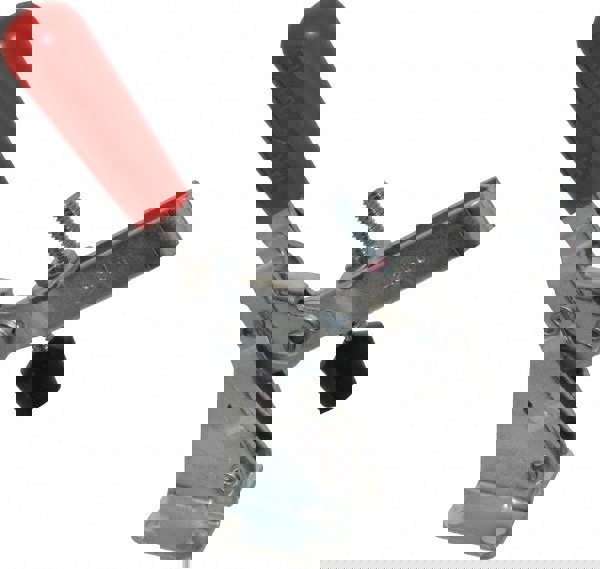 Manual Hold-Down Toggle Clamp: Vertical, 600 lb Capacity, U-Bar, Flanged Base