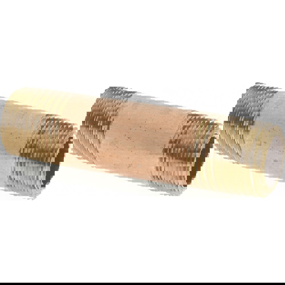 Brass Pipe Nipple: Threaded on Both Ends, 2