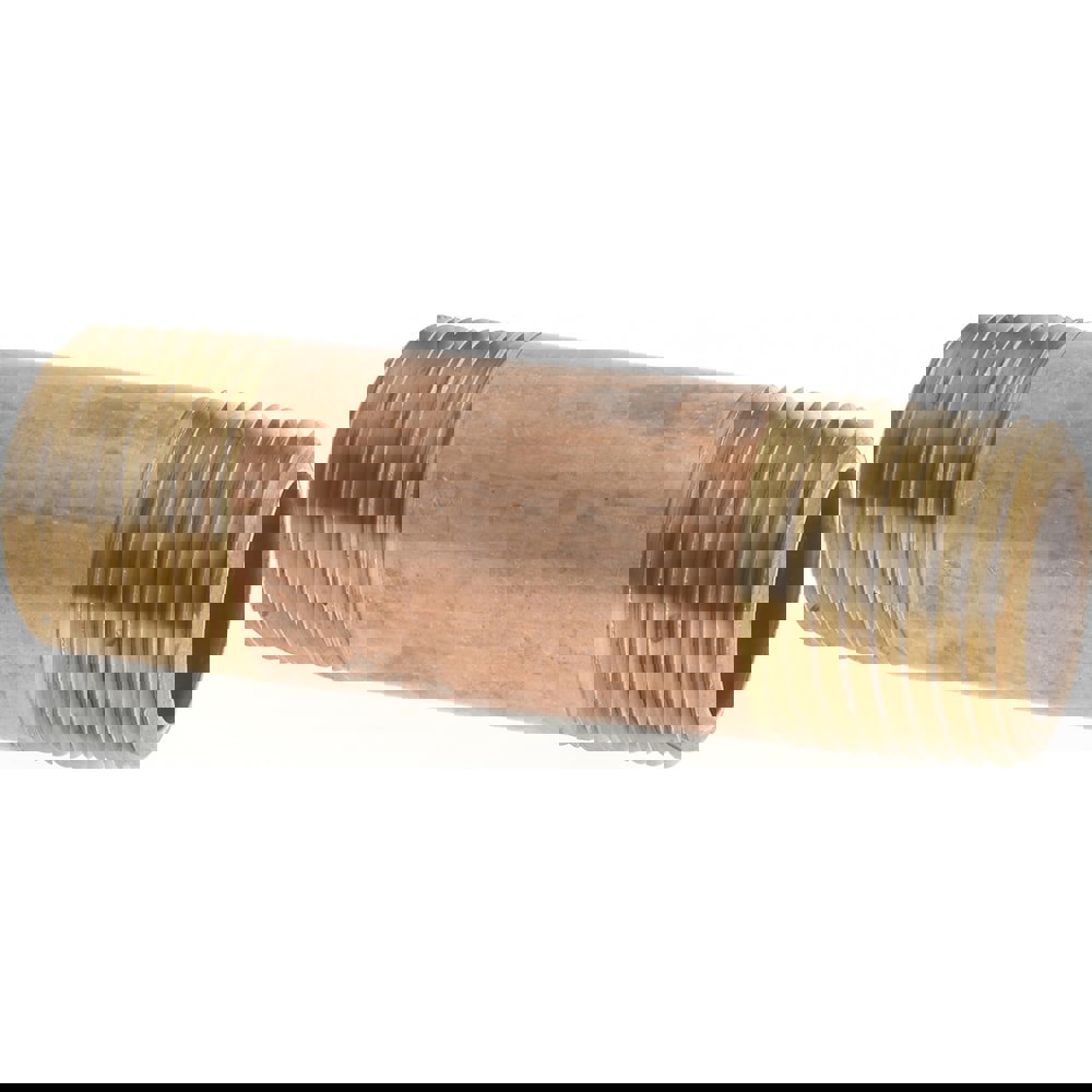 Brass Pipe Nipple: Threaded on Both Ends, 2