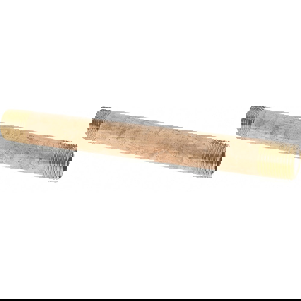 Brass Pipe Nipple: Threaded on Both Ends, 6