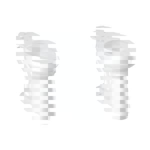 Elongated Floor Mount Toilet Bowl in White