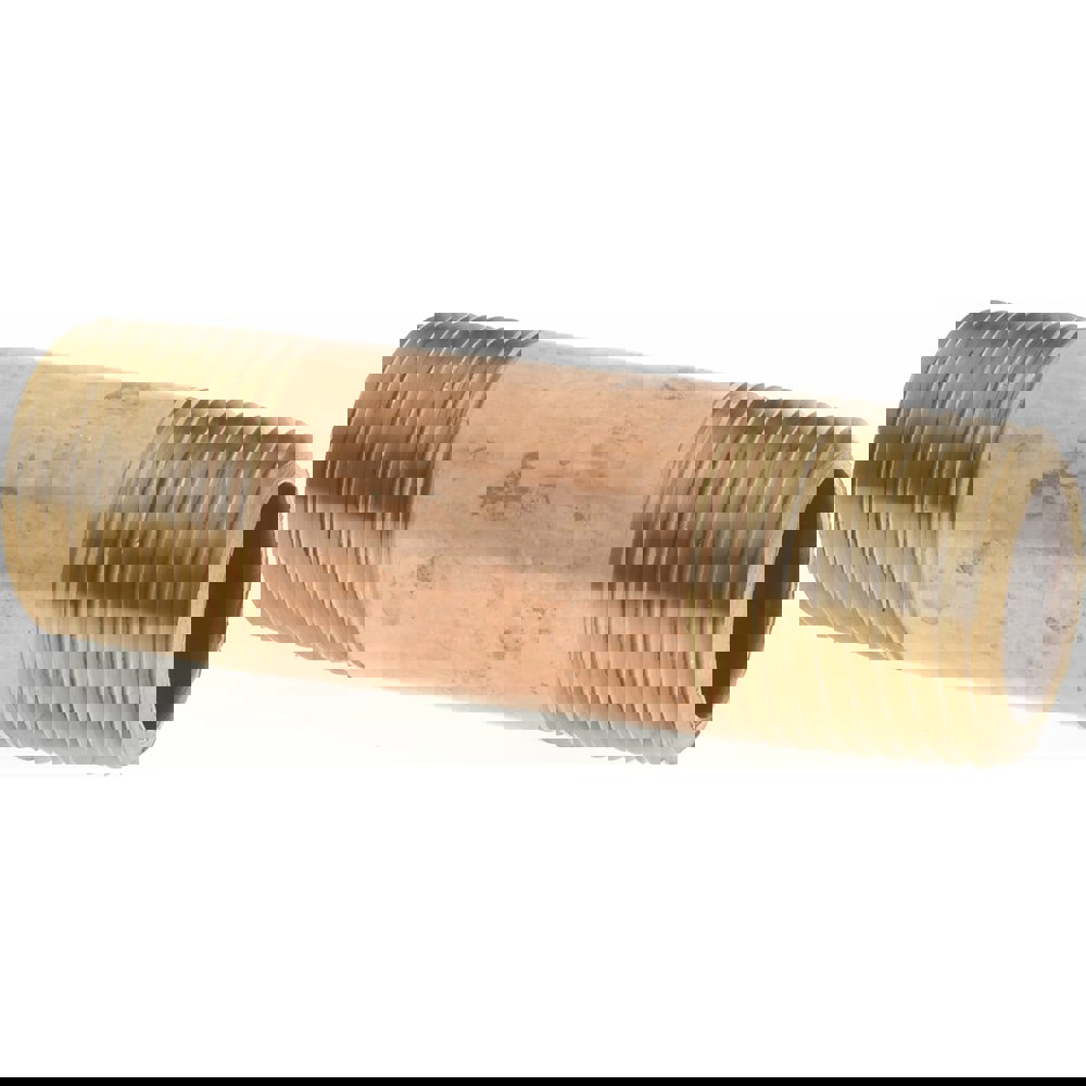 Brass Pipe Nipple: Threaded on Both Ends, 2-1/2