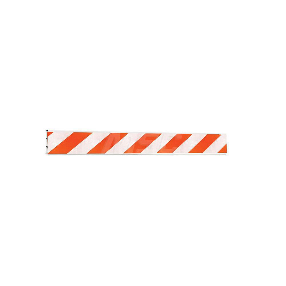 Pedestrian Barrier I-Beam Board: Plastic, White, Use with Plasticade A-Frame Barricade