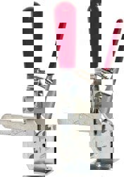 Manual Hold-Down Toggle Clamp: Vertical, 750 lb Capacity, Solid Bar, Flanged Base