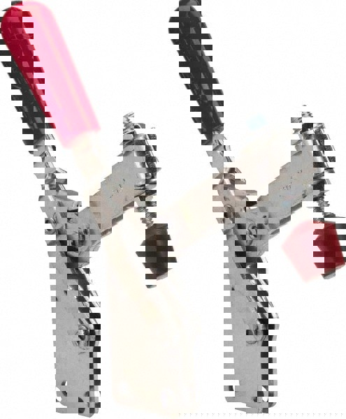 Manual Hold-Down Toggle Clamp: Vertical, 600 lb Capacity, U-Bar, Straight Base