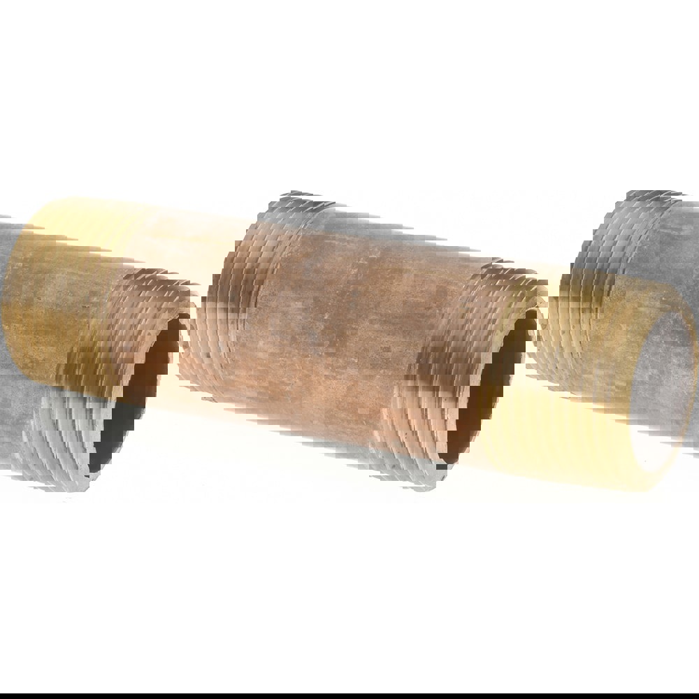 Brass Pipe Nipple: Threaded on Both Ends, 3-1/2