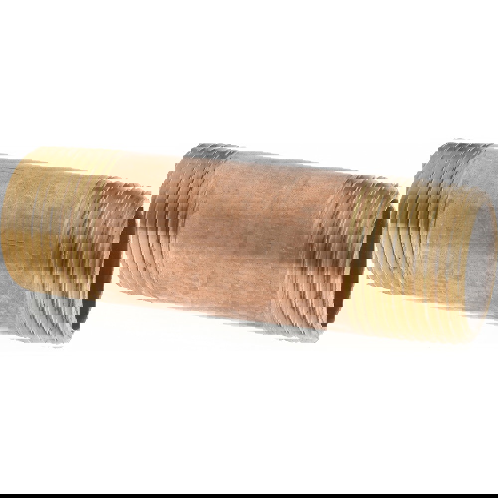 Brass Pipe Nipple: Threaded on Both Ends, 4