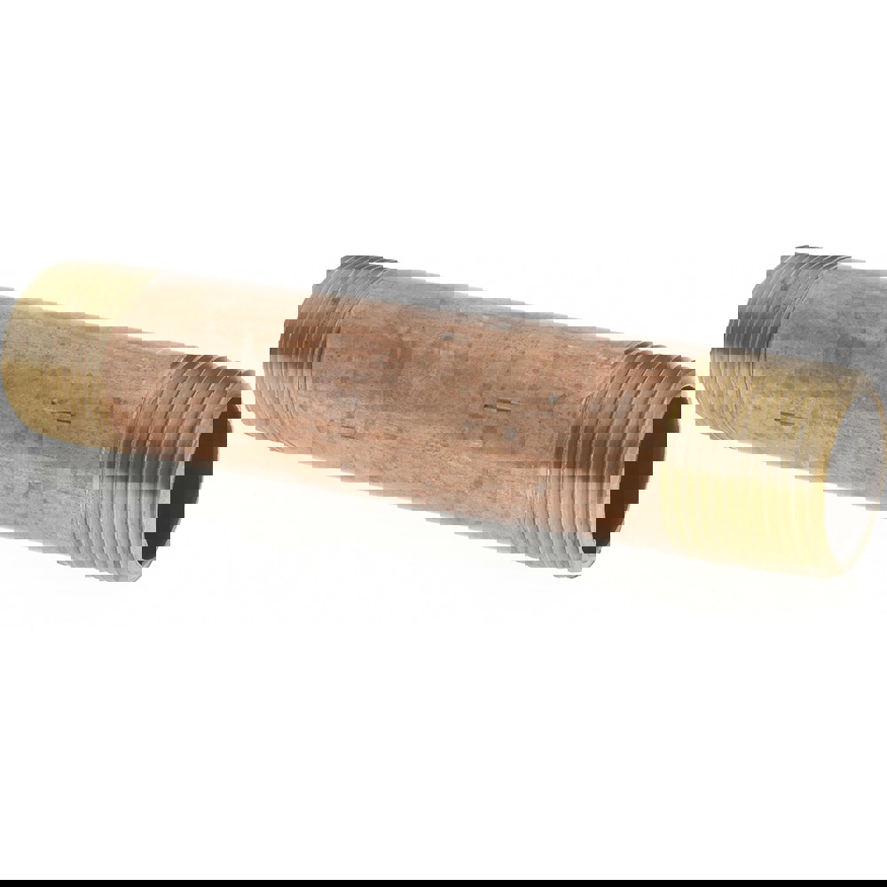 Brass Pipe Nipple: Threaded on Both Ends, 6