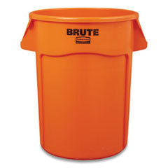 Trash Can: 32 gal, Round, Orange