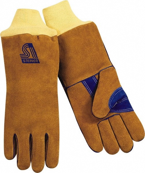 Welding Gloves: Size Large, Cowhide Leather, TIG Welding Application