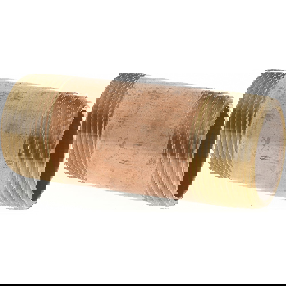 Brass Pipe Nipple: Threaded on Both Ends, 4