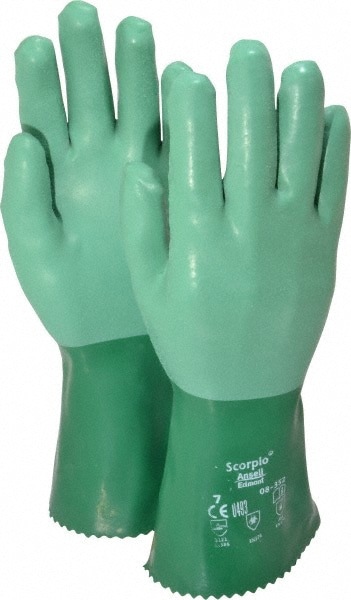 Series 08-352 Chemical Resistant Gloves: Size Small, 55.00 Thick, Neoprene, Neoprene, Supported,